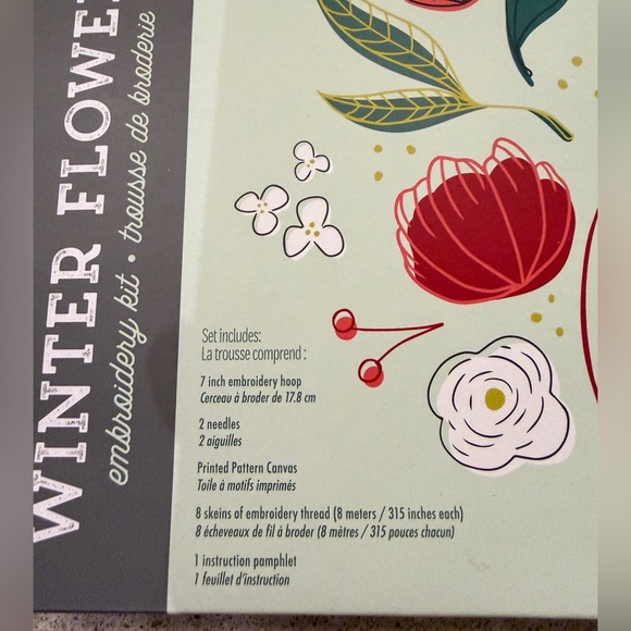 Craft Crush Winter Flower Embroidery Kit - Picture 5 of 5